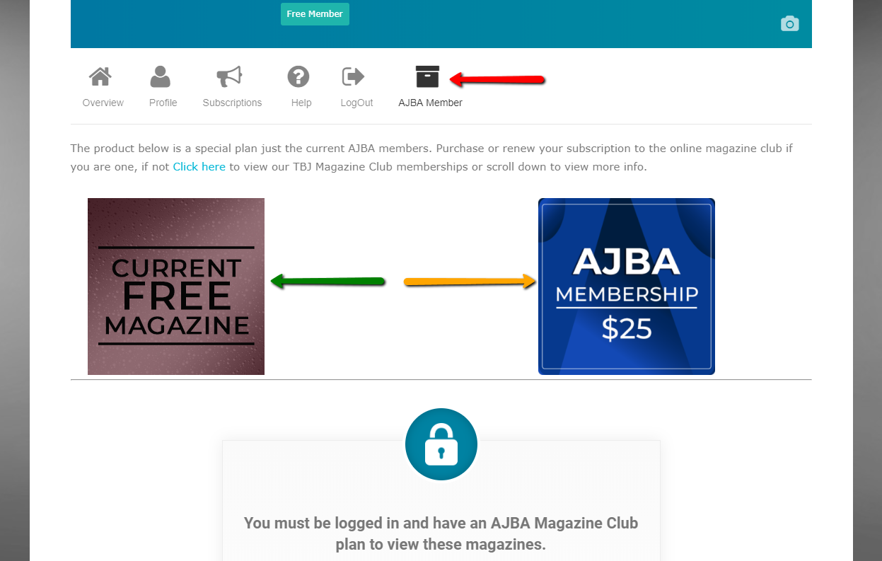AJBA membership product 