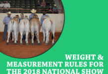 Weight & Measurements Rules for The 2018 National Brahman Show